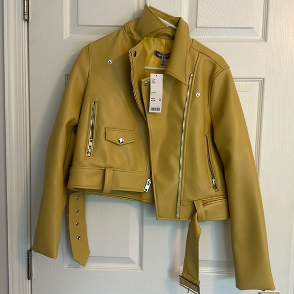 Urban Outfitters Celeste Faux Leather Moto Jacket - Picture 1 of 3